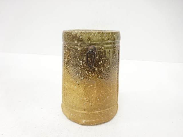  伊賀焼　谷本光生造　旅枕花入